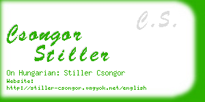 csongor stiller business card